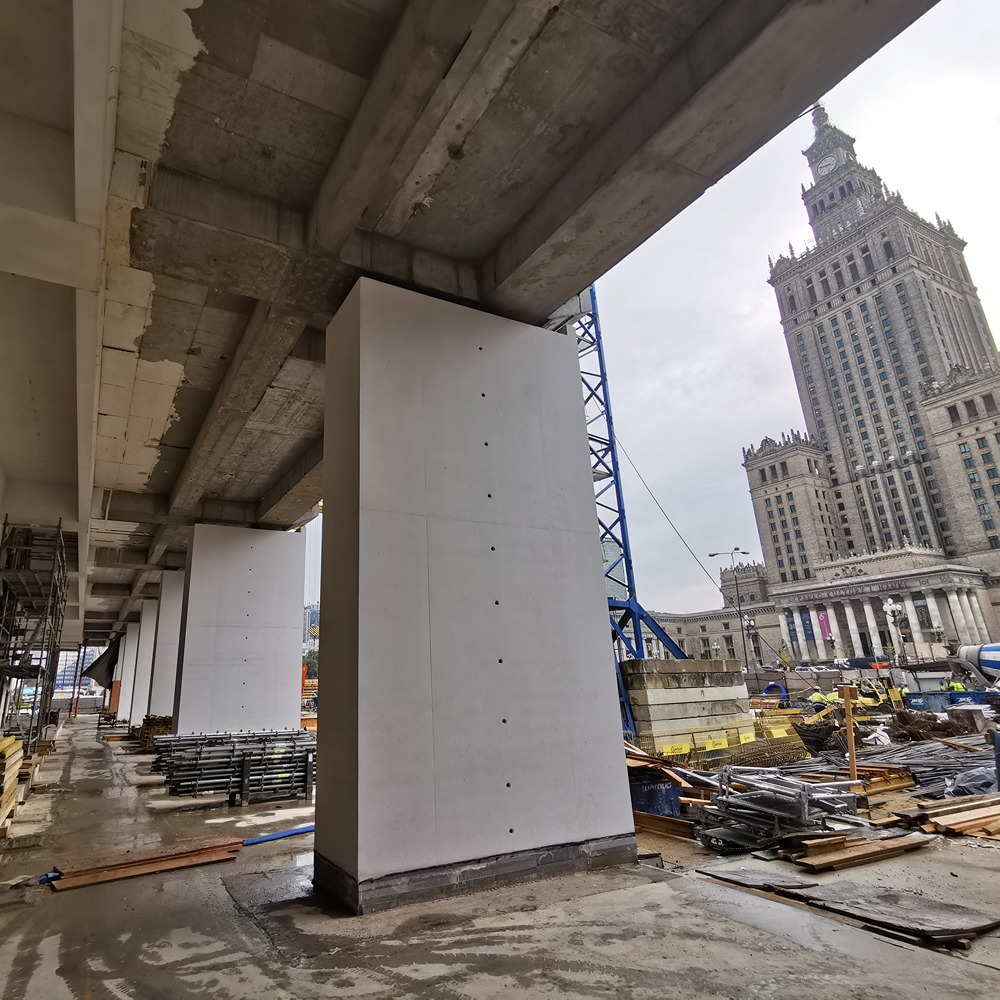 Muzeum Sztuki Nowoczesnej Warszawa 2021-2022 kosmetyka betonu